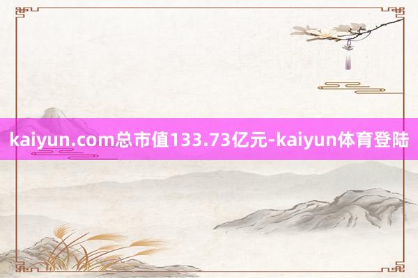 kaiyun.com总市值133.73亿元-kaiyun体育